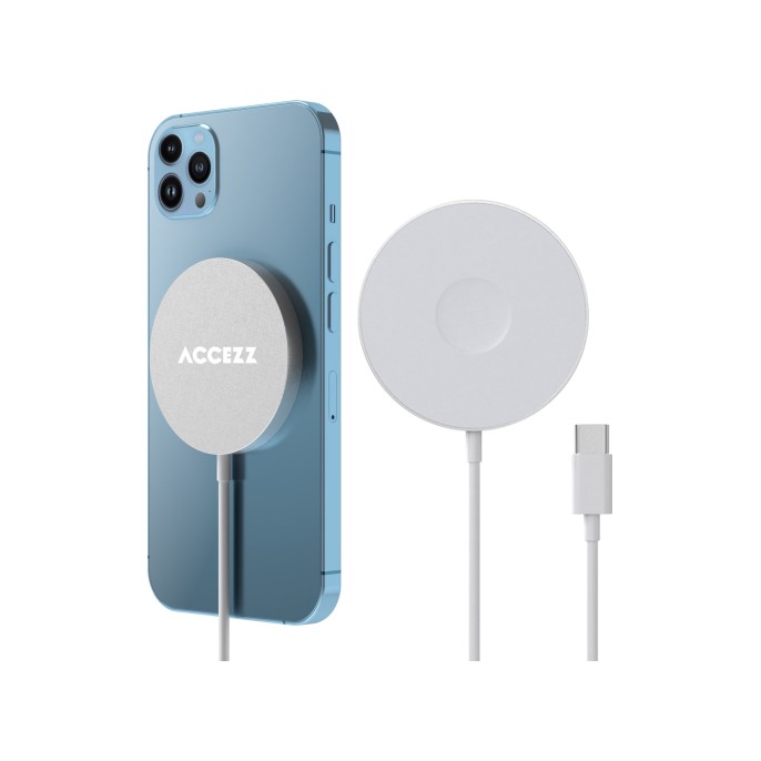 Accezz wireless magsafe charger usb-c - 1 meter - wit