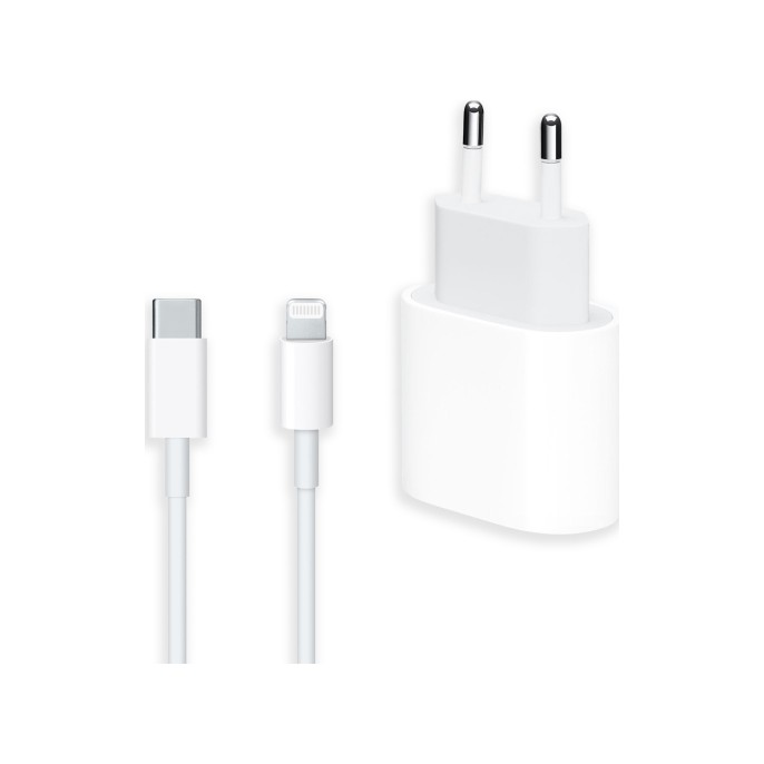 Apple bundel lightning | usb-c power adapter 20 watt + usb-c naar lightning kabel - 1 meter - wit