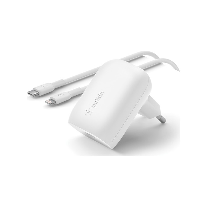 Belkin boost↑charge™ adapter met kabel - usb-c naar lightning - 1m - 30w - wit