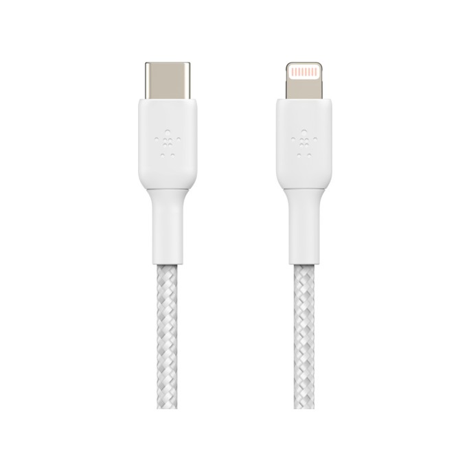 Belkin boost↑charge™ braided lightning naar usb-c kabel - 2 meter - wit