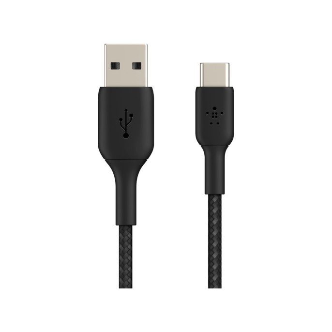 Belkin boost↑charge™ braided usb-c naar usb kabel - 0,15 meter - zwart