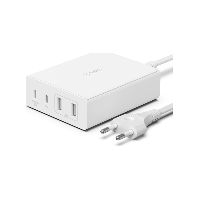 Belkin boost↑charge™ gan pro adapter 4 poorts - usb -a (2x) en usb-c (2x) - 108w - wit