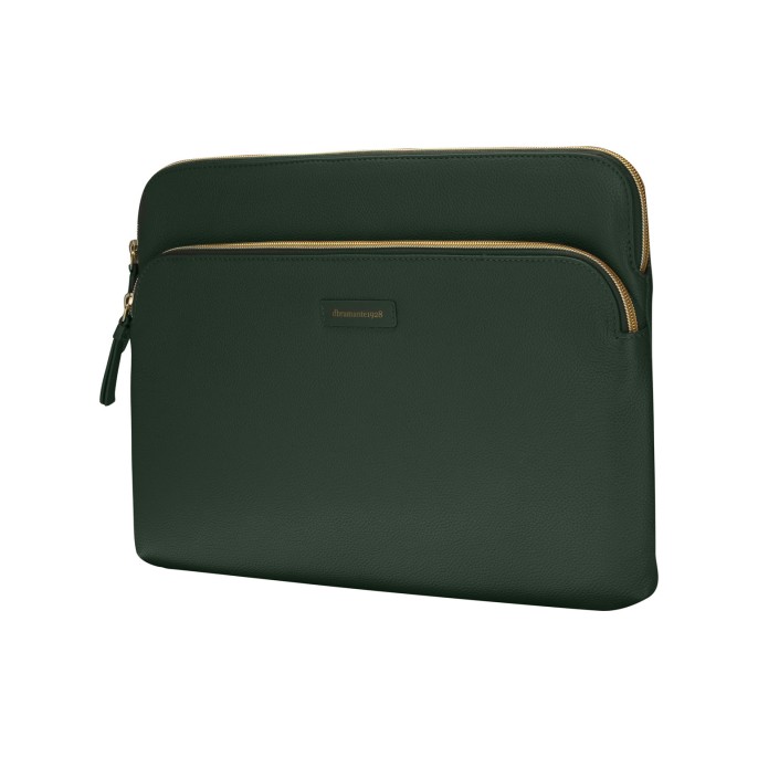 Dbramante1928 paris+ sleeve - laptop hoes 13 inch - echt leer - macbook pro / air 13 inch - evergreen