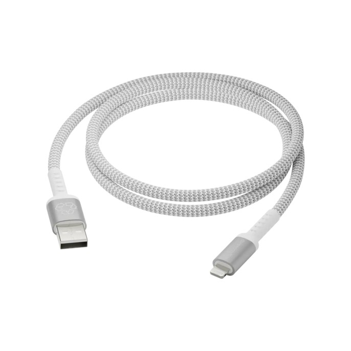 Dbramante1928 re-charge - braided oplaadkabel - usb-a naar lightning - 1,2 meter - wit