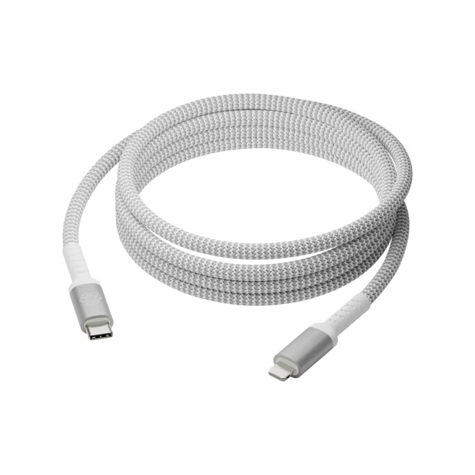 Dbramante1928 re-charge - braided oplaadkabel - usb-c naar lightning - 2 meter - wit