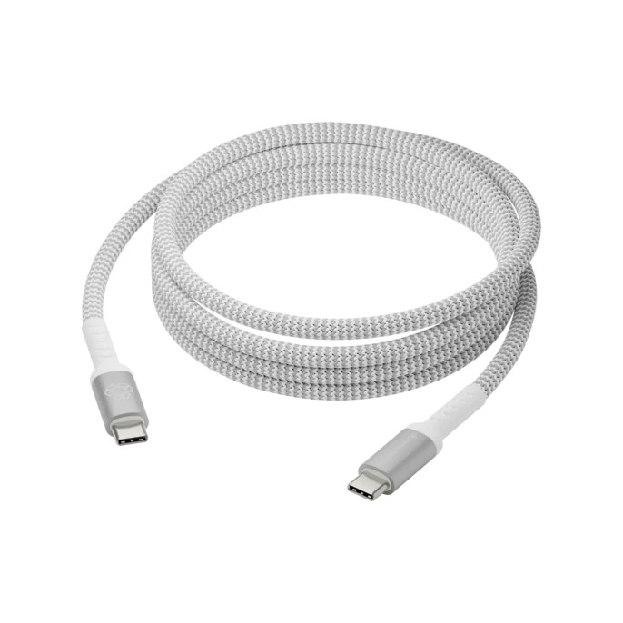 Dbramante1928 re-charge - braided oplaadkabel - usb-c naar usb-c - 100 watt - 2,5 meter - wit