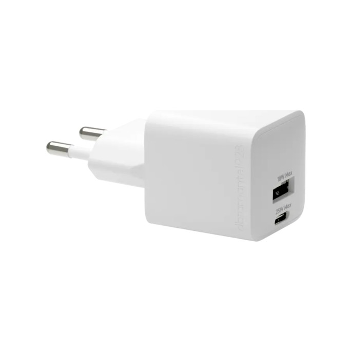 Dbramante1928 re-charge | wall charger - usb-c 25 watt + usb-a 18 watt - wit