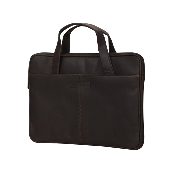 Dbramante1928 silkeborg laptoptas 14 inch - echt leer - hunter dark