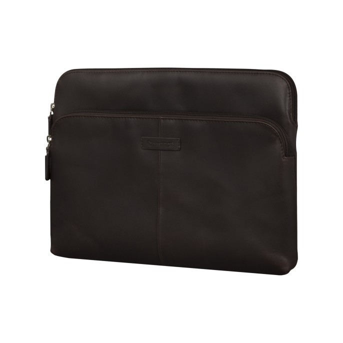 Dbramante1928 skagen pro+ sleeve - laptop hoes 14 inch - echt leer - macbook pro 14 inch - hunter dark