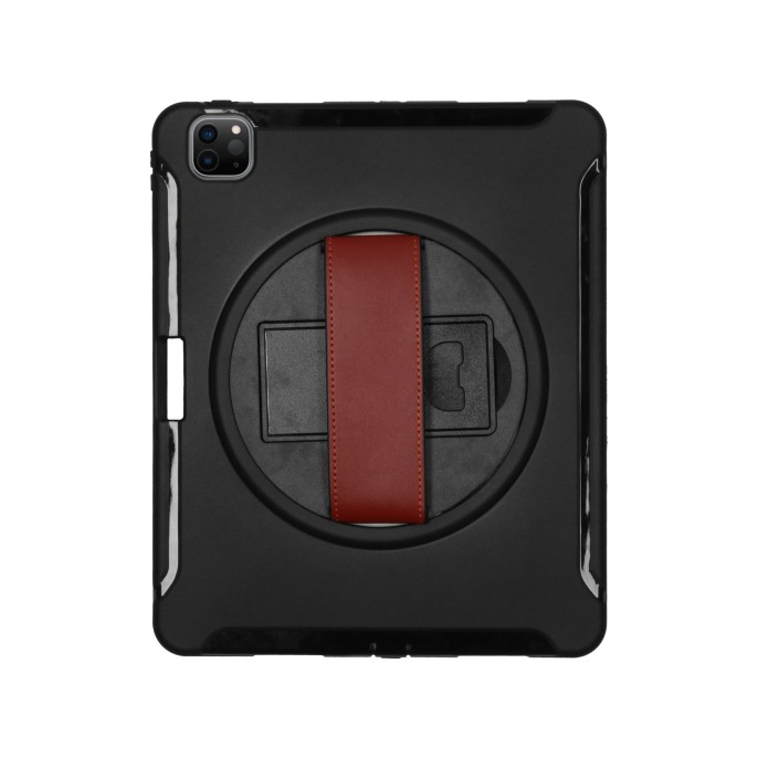 Defender backcover met strap ipad pro 12.9 (2020/2021/2022) - zwart