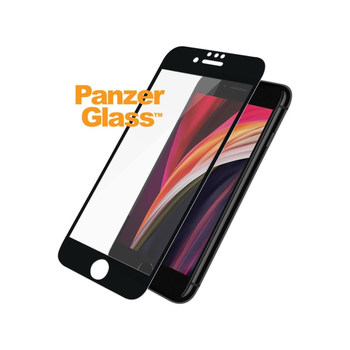 Panzerglass anti-bacterial case friendly screenprotector iphone se (2022 / 2020) - zwart