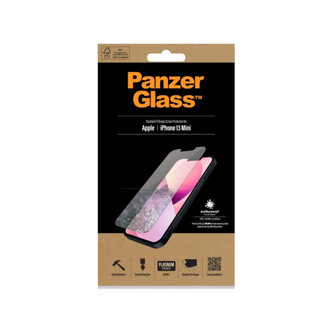 Panzerglass anti-bacterial screenprotector iphone 13 mini