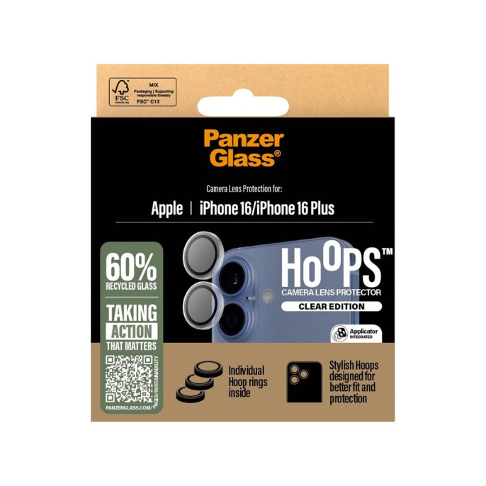 Panzerglass camera protector hoop optic rings iphone 16 / 16 plus