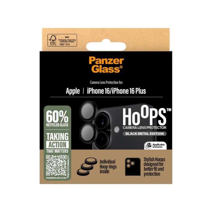 Panzerglass camera protector hoop optic rings iphone 16 / 16 plus