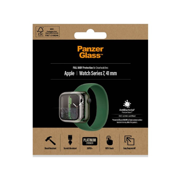 Panzerglass full body case apple watch serie 7 - 41 mm - transparant