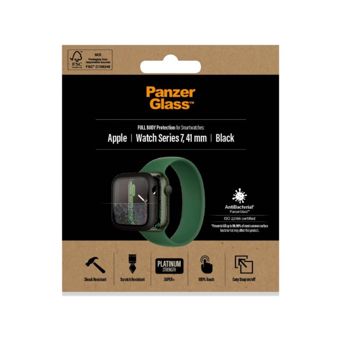 Panzerglass full body case apple watch serie 7 - 41 mm - zwart