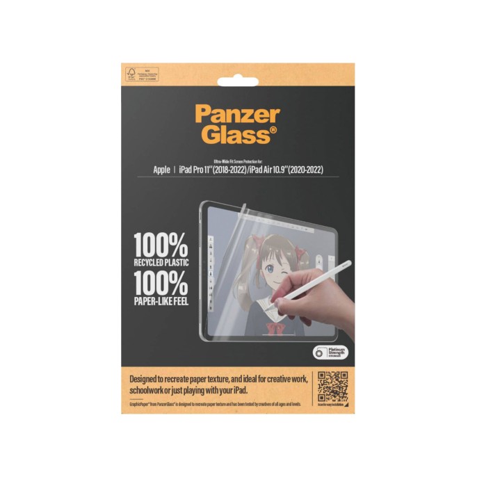 Panzerglass graphicpaper ultra-wide fit screenprotector ipad pro 11 (2018 - 2022) / air 5 (2022) / air 4 (2020)