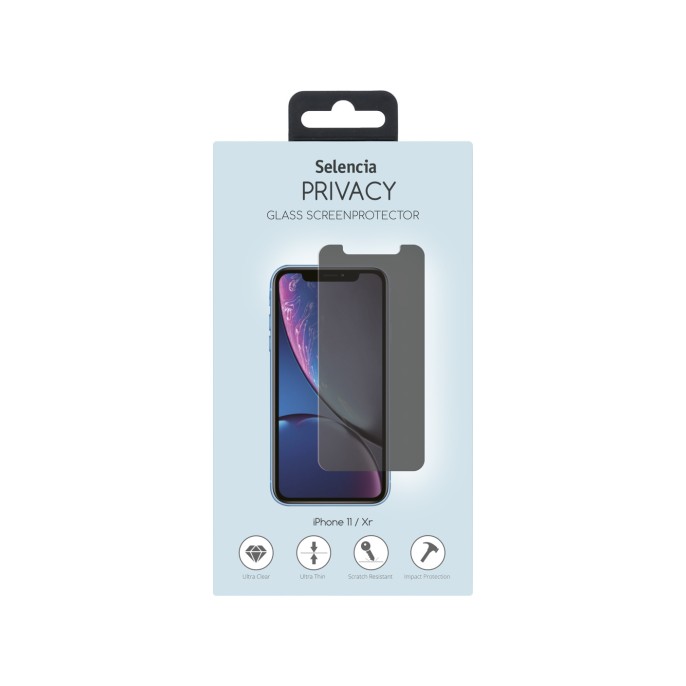 Selencia gehard glas privacy screenprotector iphone 12 (pro) / 11 /xr