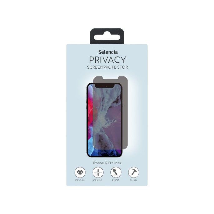 Selencia gehard glas privacy screenprotector iphone 12 pro max