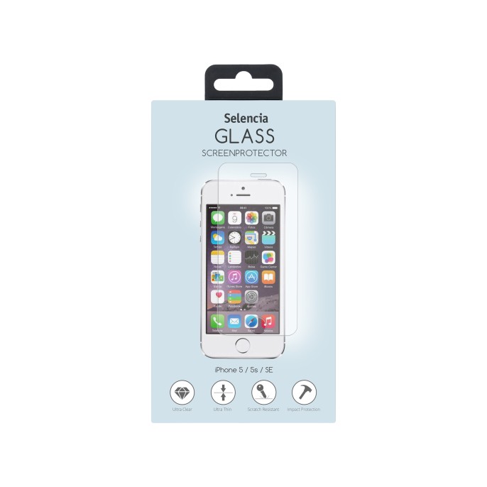 Selencia gehard glas screenprotector iphone se / 5 / 5s