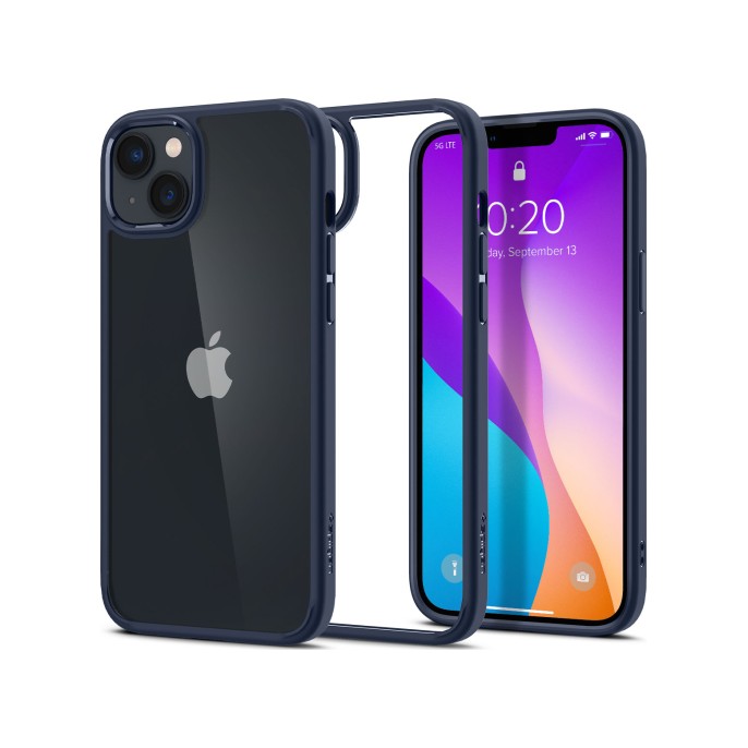 Spigen ultra hybrid backcover iphone 14 plus - donkerblauw