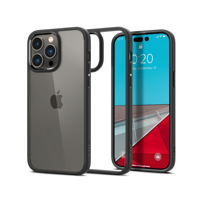 Spigen ultra hybrid backcover iphone 14 pro max - zwart