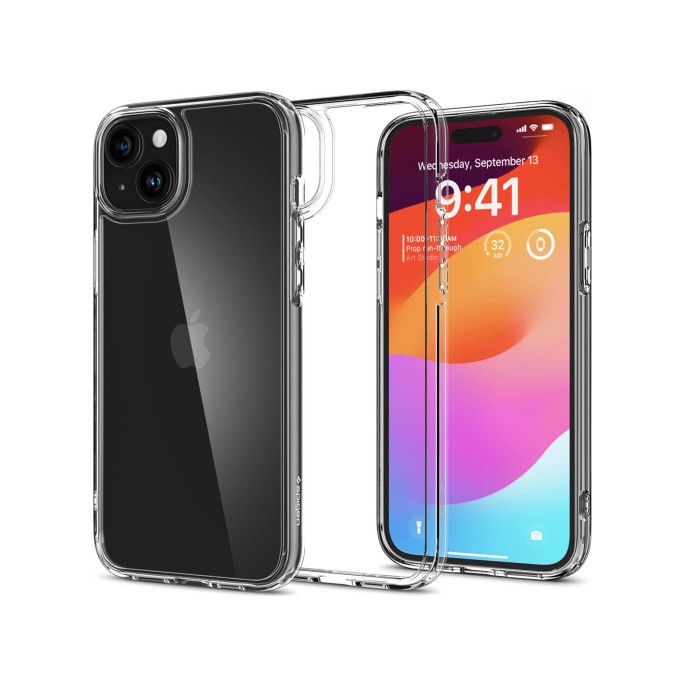 Spigen ultra hybrid backcover iphone 15 - crystal clear