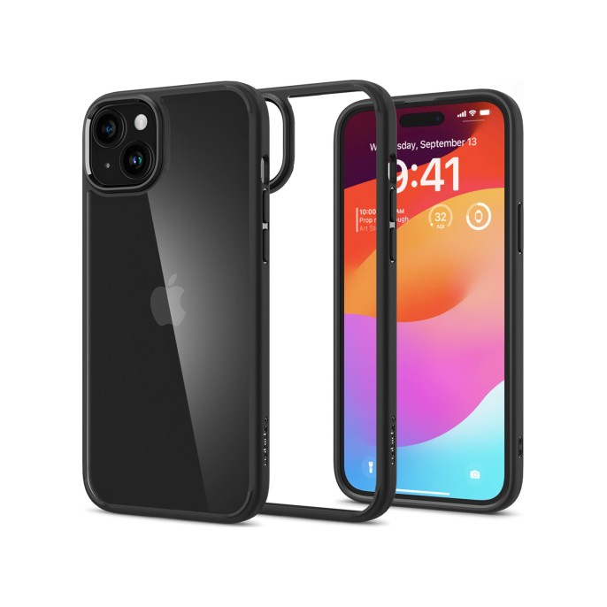 Spigen ultra hybrid backcover iphone 15 - matte black