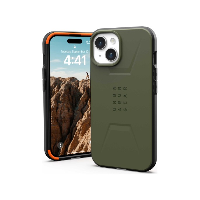 Uag civilian backcover magsafe iphone 15 - olive drab