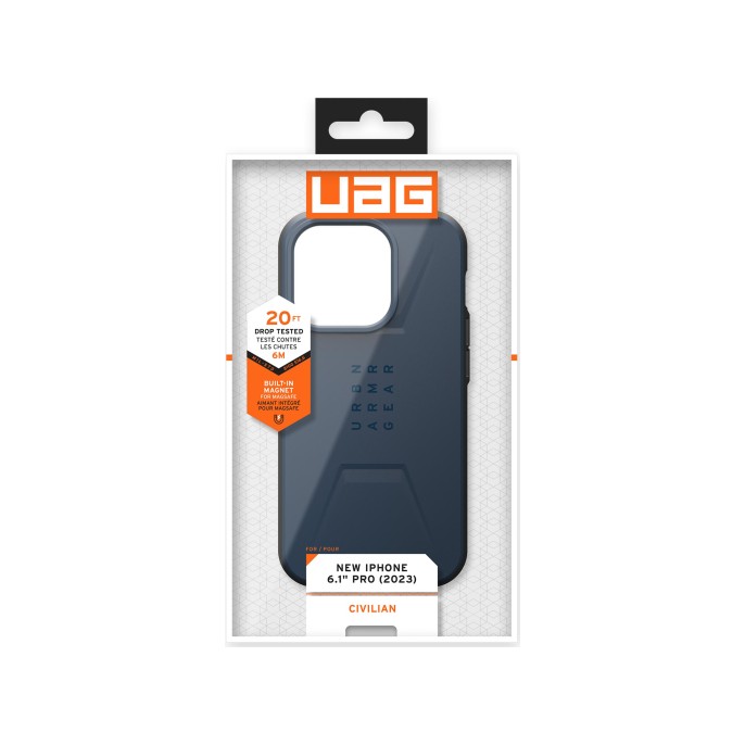 Uag civilian backcover magsafe iphone 15 pro - mallard