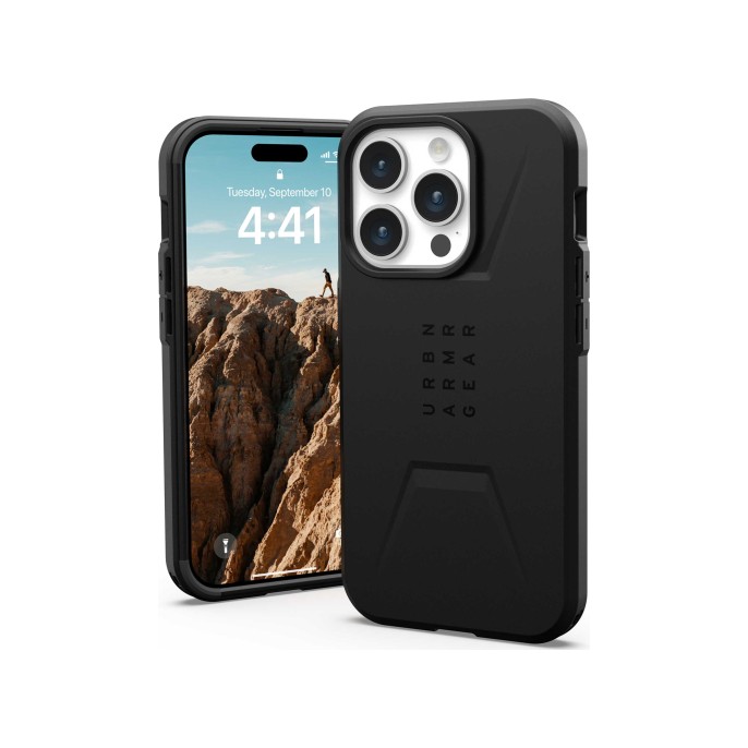 Uag civilian backcover magsafe iphone 15 pro - zwart