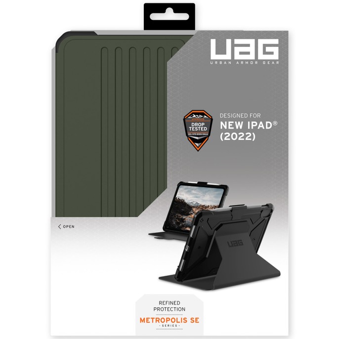 Uag metropolis bookcase ipad 10 (2022) 10.9 inch - groen