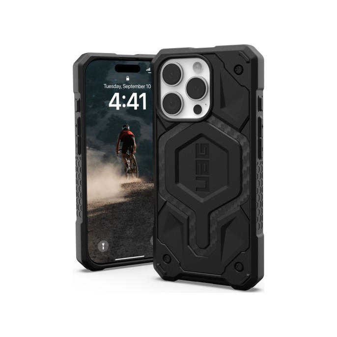 Uag monarch backcover iphone 16 pro - carbon fiber