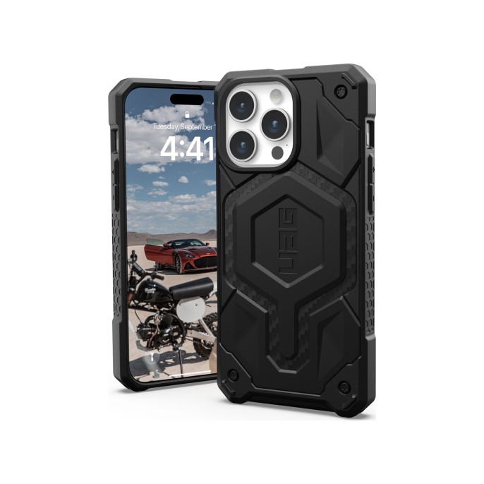 Uag monarch pro backcover iphone 15 pro max - carbon fiber