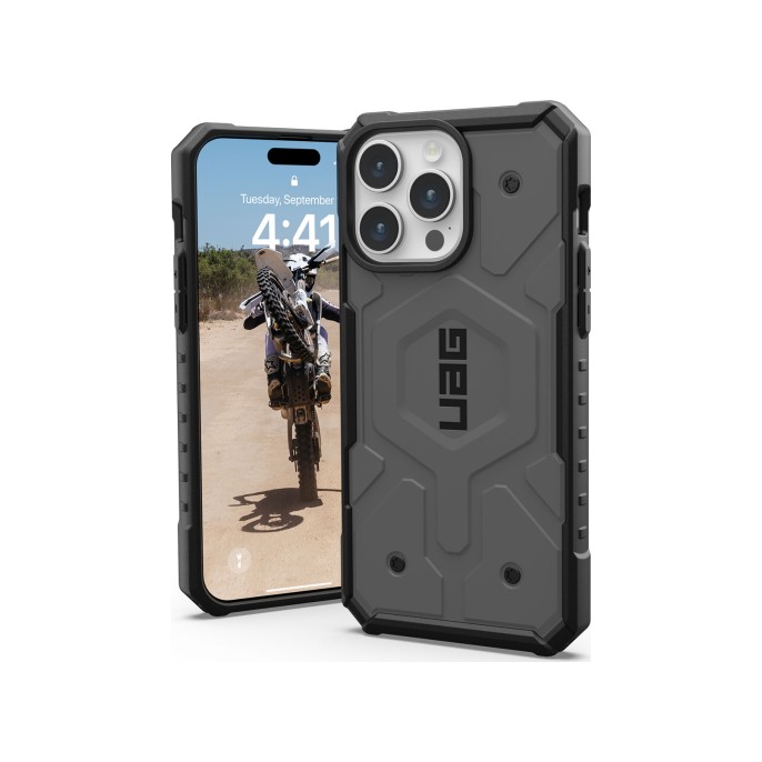 Uag pathfinder backcover magsafe iphone 15 pro max - zilver