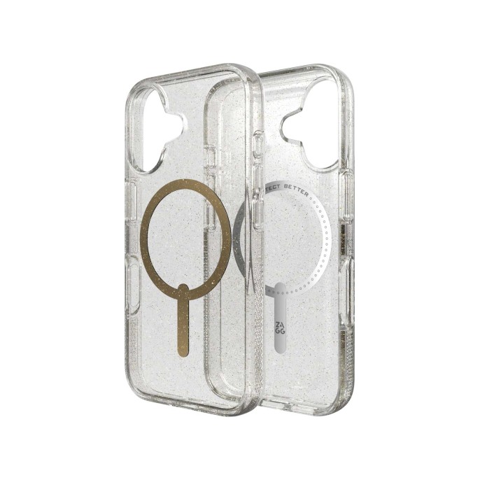 Zagg milan snap case met magsafe iphone 16 - gold glitter