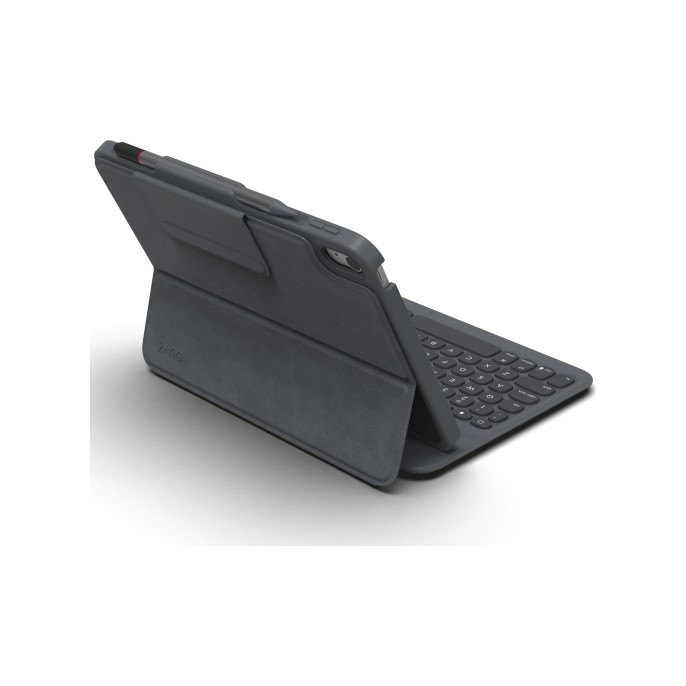 Zagg pro keys keyboard bookcase ipad 10 (2022) 10.9 inch - zwart / grijs